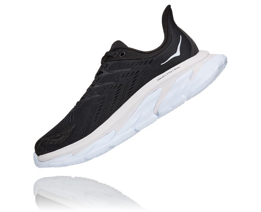 Hoka One One Clifton Edge Löparskor Herr - Svarta/Vita - MGESL-1289